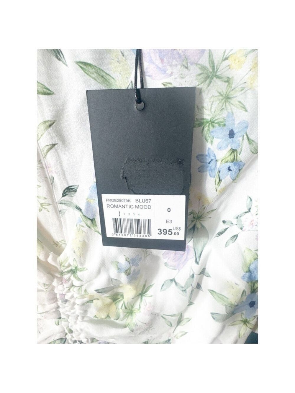 NWT The Kooples XS Romantic Mood Floral Mini Dress Puff Sleeve V-Neck $395 - Picture 4 of 4